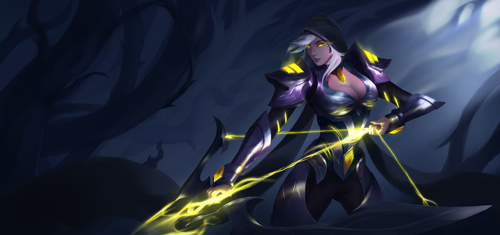 semirealism dark girl warrior illustration dota2 funart